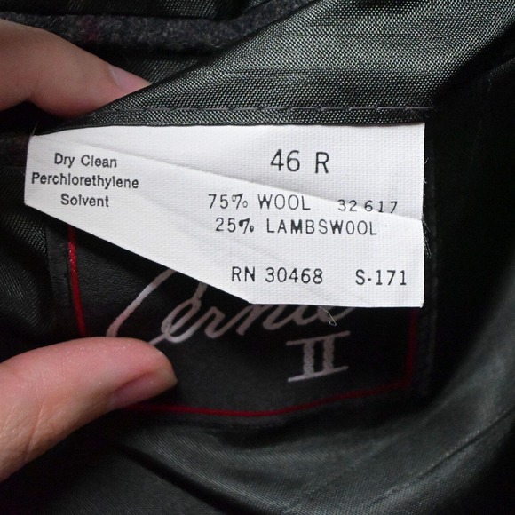 Arnie II 46L Gray Windowpane Flannel Tweed 2 Button Blazer Jacket Sport Coat‎ - Picture 8 of 10